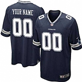 Youth Nike Dallas Cowboys Customized Navy Blue Team Color Stitched NFL Game Jersey,baseball caps,new era cap wholesale,wholesale hats